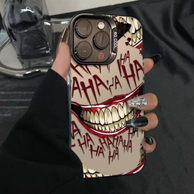 Crazy Joker Smile Grotesque Phone Case for Iphone 16 15 14 13 12 11 Pro Max XR X
