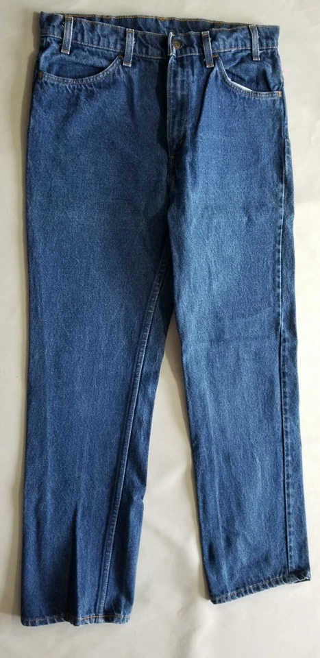 Jean de mezclilla de algodón Levi Strauss vintage 1983 naranja pestaña para hombre 519 EE. UU. - 34x31 azul Foto 4 de 4