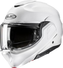 CASCO MOTO REVERSIBILE HJC IN FIBRA F100 BIANCO LUCIDO 2025  TAGLIA L