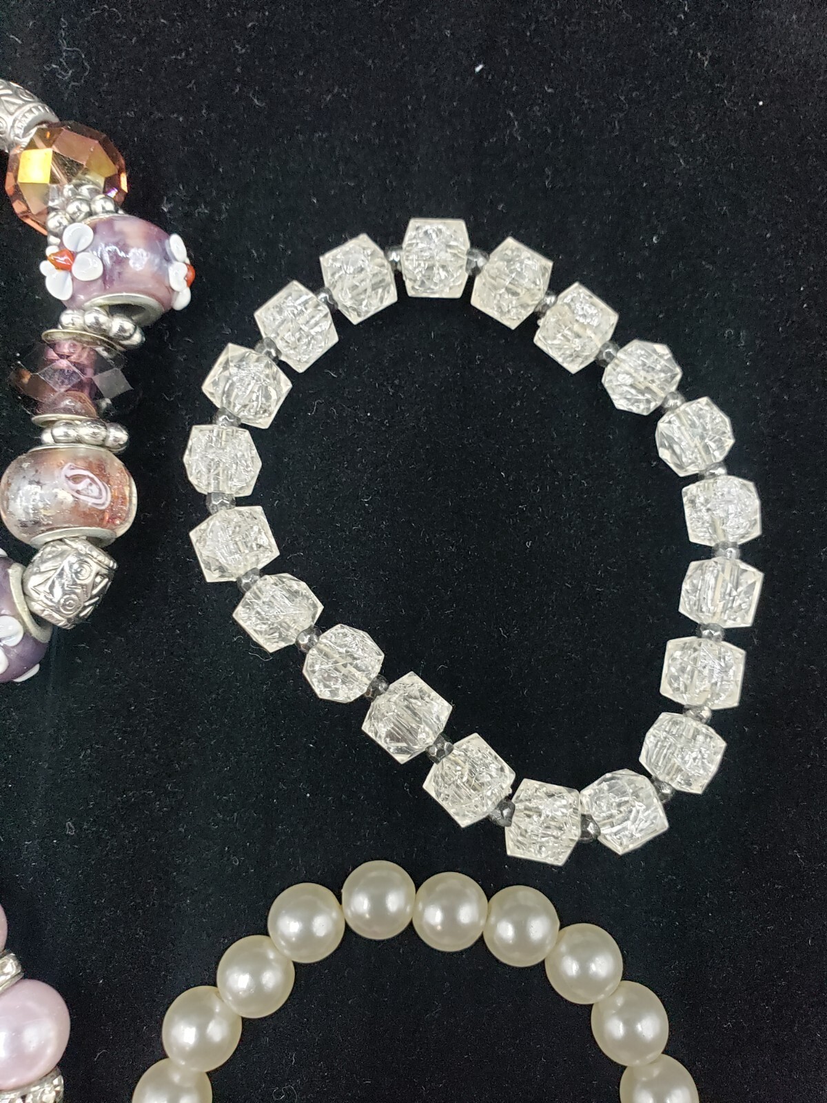 4 Elastic Beaded Stack Bracelets - image 7