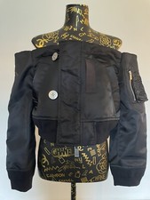 Sacai Bomber Jacket With Corset And Bare Shoulder Uk 8 Brand New