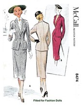 Hello Dolly Doll Reproduction McCall 8474 Two Piece Suit U-Pick Doll Size NEW