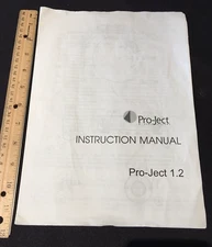 Pro-Ject 1.2 Turntable Instruction Manual English Version Record Player 