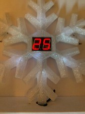 Kurt Adler 8  Countdown To Christmas LED Snowflake Tree Topper New