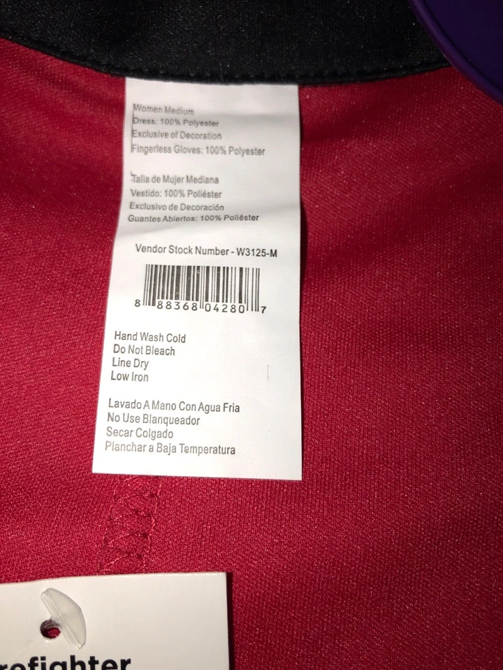 Disfraz de bombero para mujer mediano (8-10) cosplay conjunto de rol vestido rojo nuevo con etiquetas Foto 4 de 4