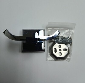 Aqua Nuon Double Robe Hook Solid Brass Polished Chrome Finish