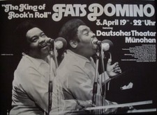FATS DOMINO 1976 German concert poster A1 NM GUNTHER KIESER? 