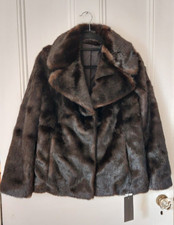 Kendall & Kylie Women's Reversible Faux Fur Coat Brown Us Xs