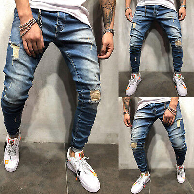 men's ripped denim jeans