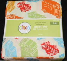 Circo Around Town Full Sheet Set trucks vehicles boys bedding new