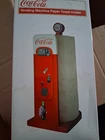 Vintage Coca-Cola Vending Machine Wooden Paper Towel Holder Retro Kitchen Decor.