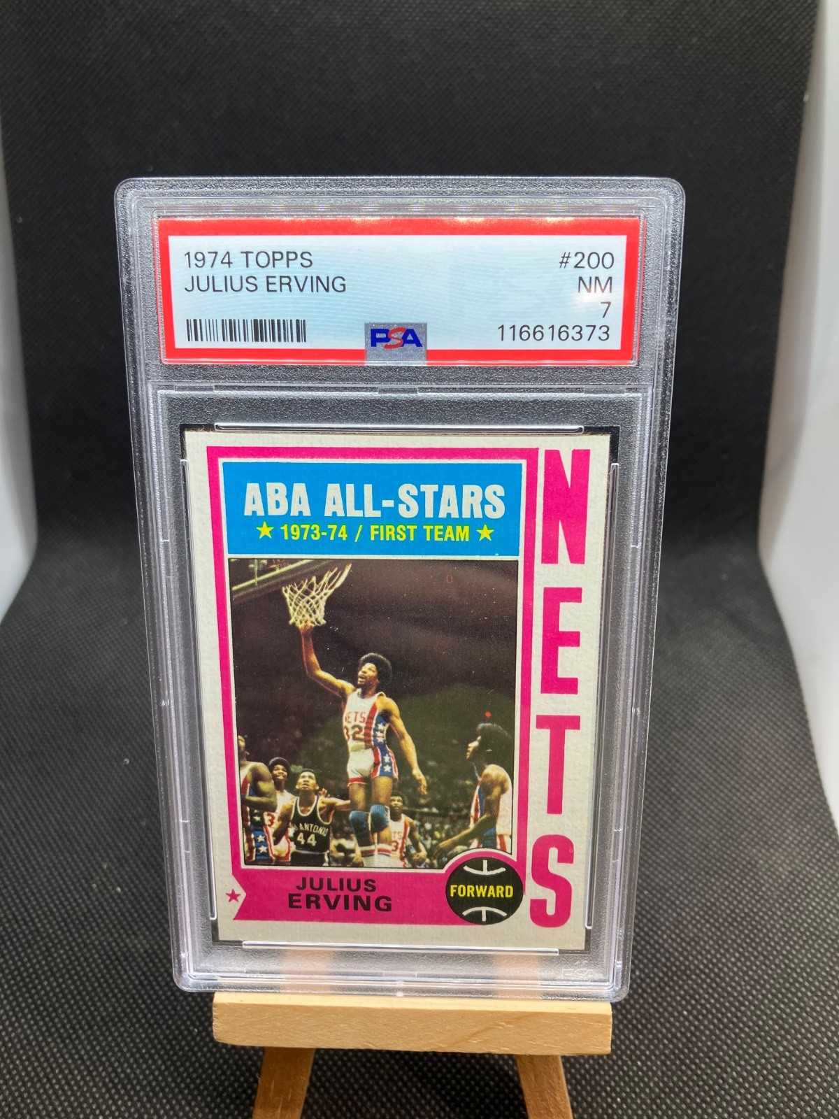 Julius Erving Dr. J 1974-75 Topps VINTAGE #200 PSA 7 76ers HOFer 👀👨🏿‍⚕️🏀🔥