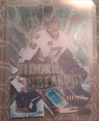 Upper Deck 2010-11 Series 2 Dustin Tokarski Rookie Breakouts RB27 #55/100