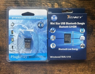 BT Wireless CSR 4.0 Dongle USB Plug and Play & Techkey 5.0+EDR ~ New