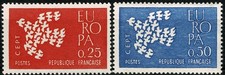 FRANCE 1961 CEPT EUROPA  YT n° 1309 et 1310 neufs
