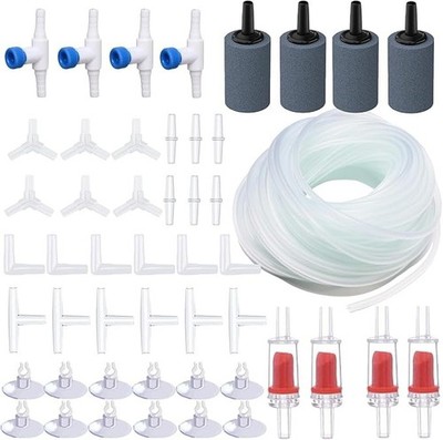 Aquarium Air Pump Accessories - Contains Airline Tubing, Control Valve, Air Ston