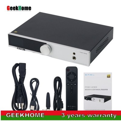 SMSL AS400 Power Amplifier 165Wx2 High Power HiFi Audio Decoder Silvery gh23