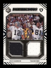 2022 Limited: #DD-OAK Tim Brown/R.Gannon Dynamic Duos Relic /75 NM-MT OR BETTER