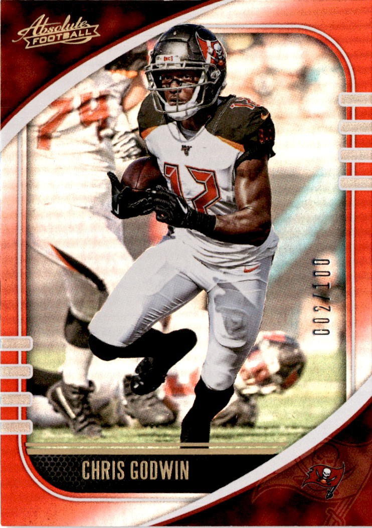 2020 Panini Absolute #40 Chris Godwin Spectrum Red #/100 Tampa Bay Buccaneers