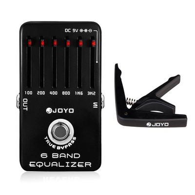 JOYO 6 Band EQ Equalizer Pedal ±18dB Range Guitar Effect Pedal + Guitar Capo