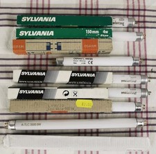 L4W, 4w 150mm miniature florescent lamp bundle. New Old Stock x6 + 1, 220mm 8w.