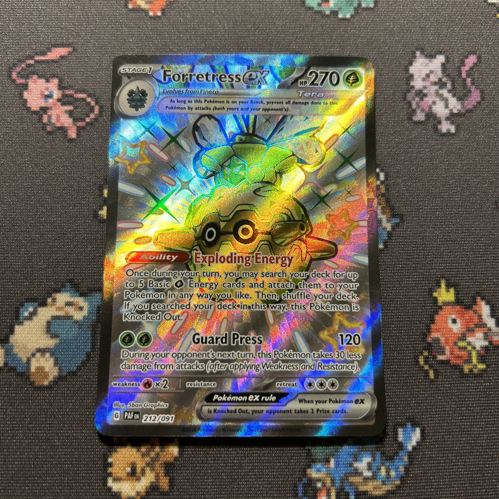 Forretress ex 212/091 NM -Full Art Shiny Pokemon Card- Paldean Fates (8z)