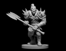 Orc Male Warrior Fighter Barbarian 28mm Scale DND D D Tabletop Mini