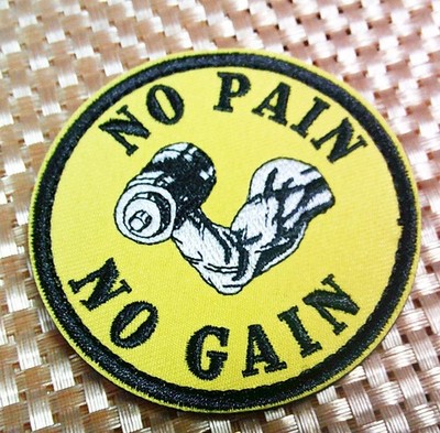 Custommade US Yellow & Black Circle One Arm Dumbbell Patch