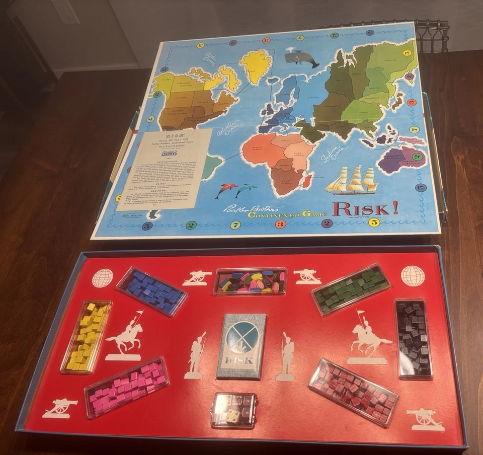Vintage Risk Board Game 1959-1963 Edition Parker Brothers Complete - Image 2 of 4