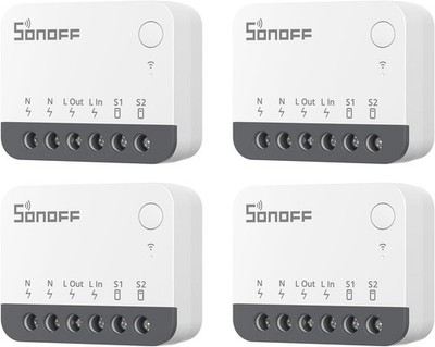 SONOFF ZBMINIR2 ZigBee Smart Switch Mini Relais 4 Stück Alexa Google Home Neu