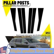 For Jeep Grand-cherokee 2011- 2021 6pcs Door Pillar Post Side Cover Trim Parts F For Jeep Grand-cherokee 2011- 2021 6pcs Door Pillar Post Side Cover Trim Parts F