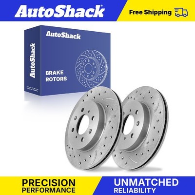 Front Drilled Slotted Brake Rotors for Honda, Civic 1990-2005
