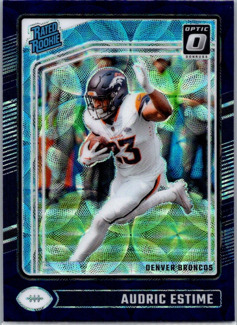 2024 Donruss Optic #206 Audric Estime Purple Scope