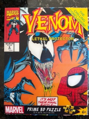 Marvel Venom Vs Spider-Man 3D Puzzle 300 Pc Lenticular Comic Wall Art