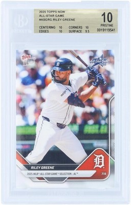 Riley Greene Tigers 2025 Topps 2025 MLB ASG Selection - AL #ASG-RG BGS 10 Card