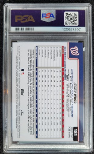 2025 Topps Celebration James Wood Confetti RC PSA 8 - Picture 2 of 2