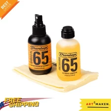 Natural Lemon-Scented Instrument Cleaning Kit - 8 fl oz with Two Cloths Included