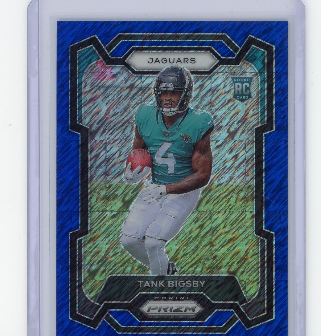 2023 Panini Prizm Tank Bigsby #348 Rookie Blue Shimmer #'d /25 (RC)
