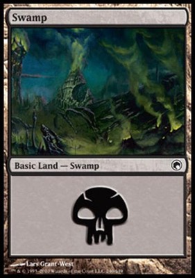 Swamp (240) -Foil Light Play MTG Scars of Mirrodin