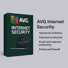 AVG Internet Security   1 Device / 1 Year   Genuine Activation Key