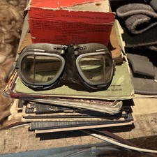Vintage WWII Raf Pilot Aviation Goggles Motorcycle Stadium Steampunk