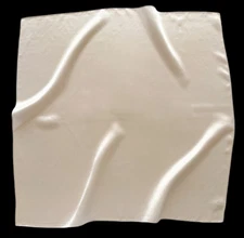 100% Silk 26" large Square Scarf Women Wrap neckerchief solid pure  beige WY3-11