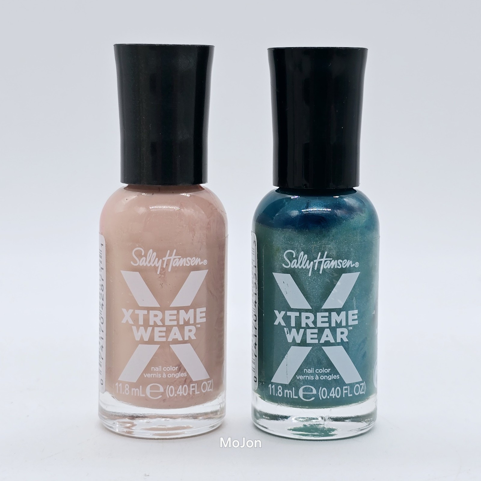 Lot Of 2 Sally Hansen Xtreme Wear Nail Polish 169 Bare It All & 409 Jazzy Jade