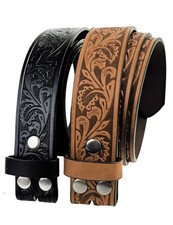 TOPACC Western Belts for Women Men Without Fit waist: 27-29 in, A Black brown