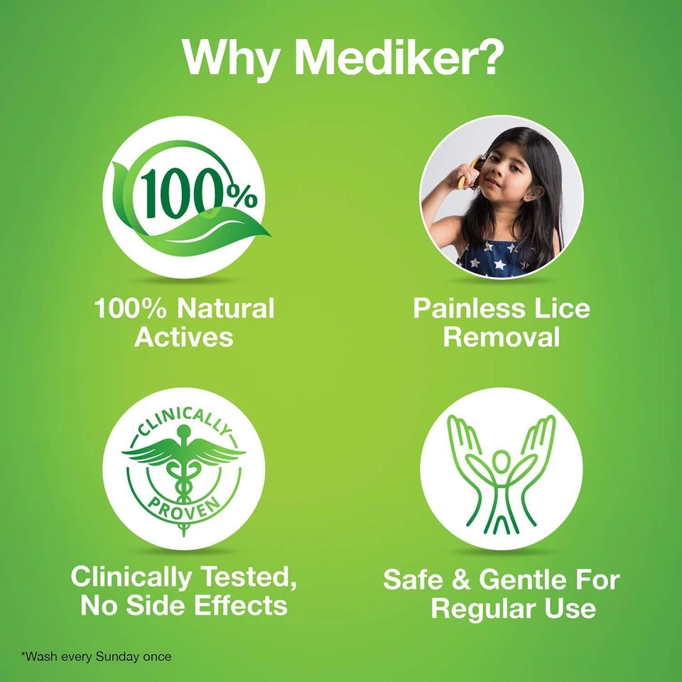 Mediker Anti-Lice Treatment Shampoo  50 ml (pack of 2) + Free Shipping - Image 4 of 4