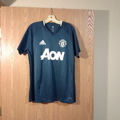 Manchester United AON Adidas Soccer Jersey Men's Large