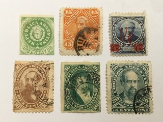 old stamps ARGENTINA x 6