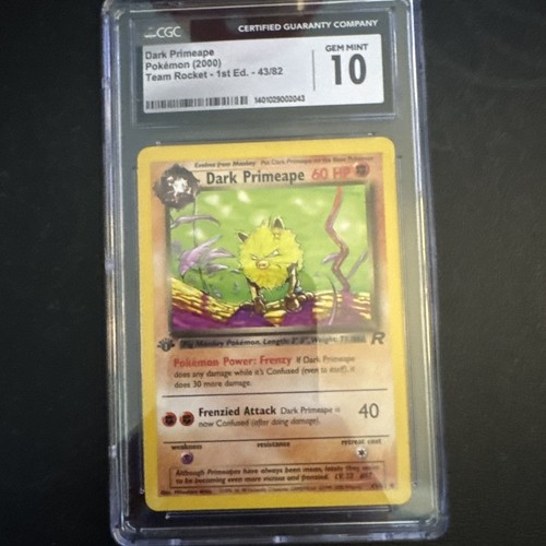 Dark Primeape (1st Edition) graded CGC 10 for sale on eBay