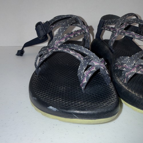 Chaco Women’s Size 9 Sandals Blue Gray Purple Strappy Toe Loop Hiking 🔥👀 - Afbeelding 5 van 12