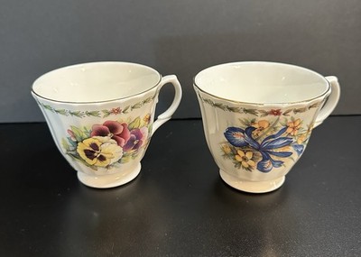 Vintage Duchess/Royale Garden Tea Cups Floral England Bone China